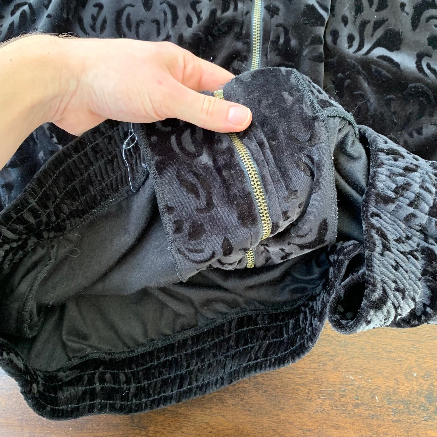 Womens Teddi Zip Up Jacket Size Large L Black Figure 80s 90s USA Cool 