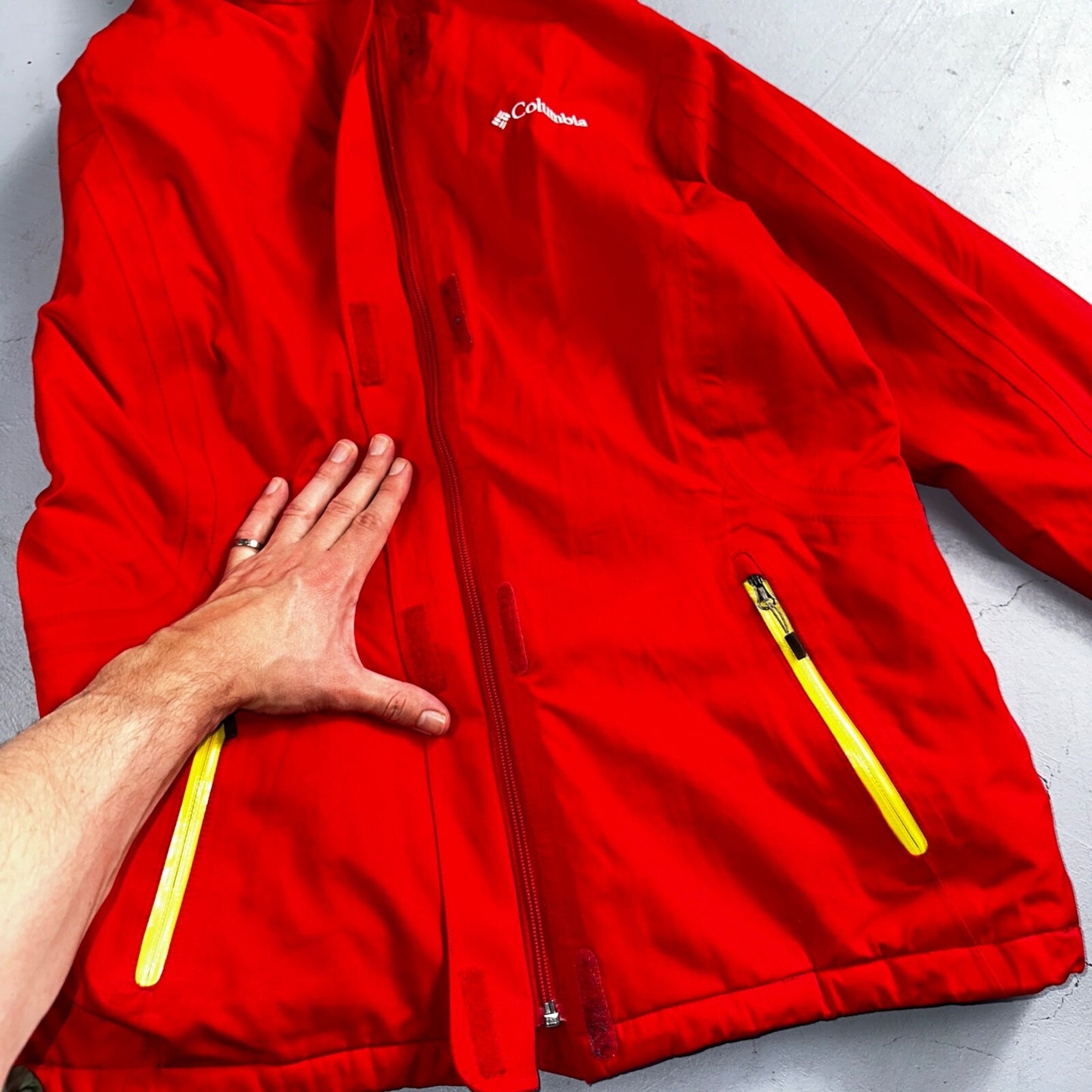 Columbia Women's Veloca Vixen II Jacket Coat Parka Omni Tech L Red Waterproof