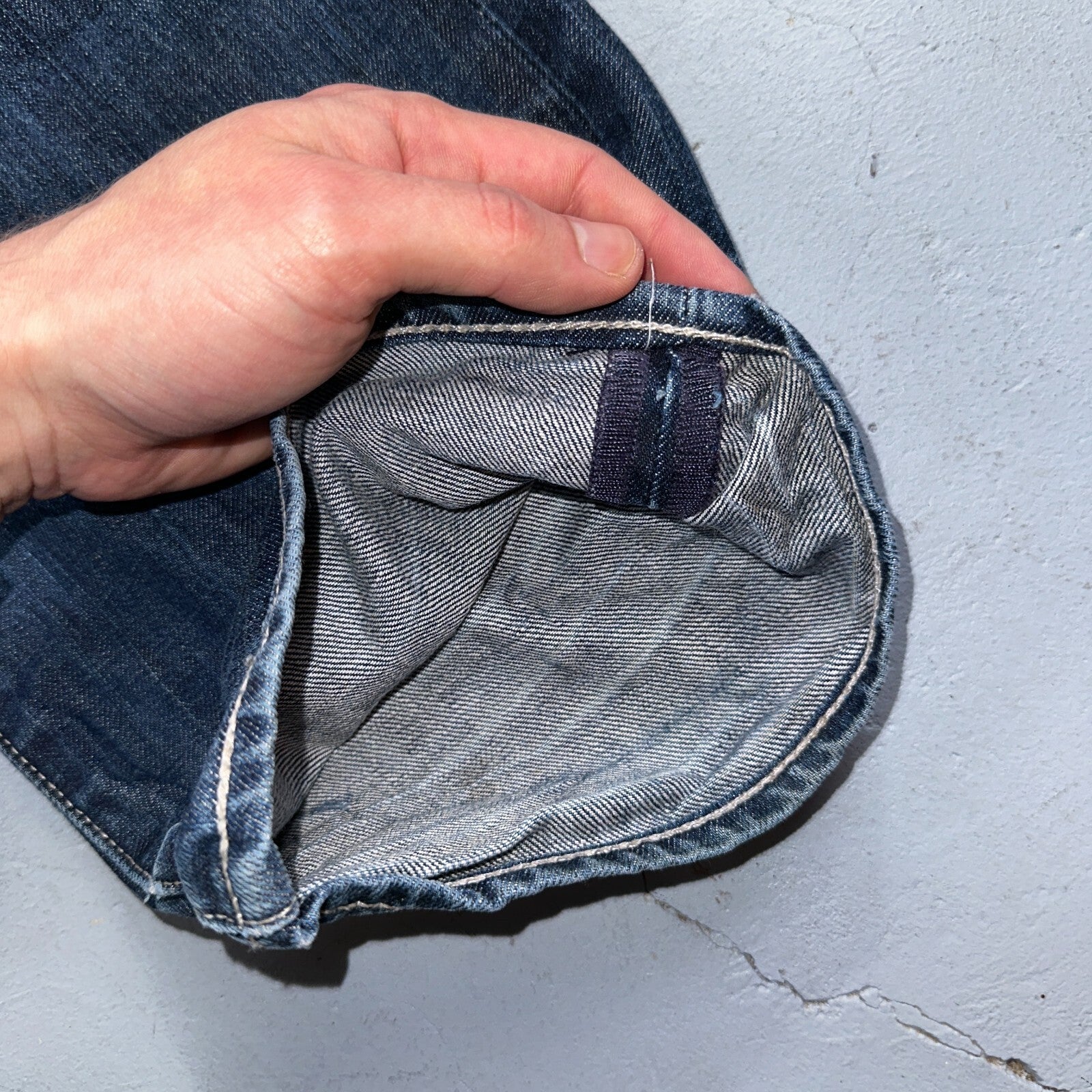 Levis 501 Y2K XX Straight Leg Jeans Blue VTG Whiskers Wash 36x32 Act 36x30