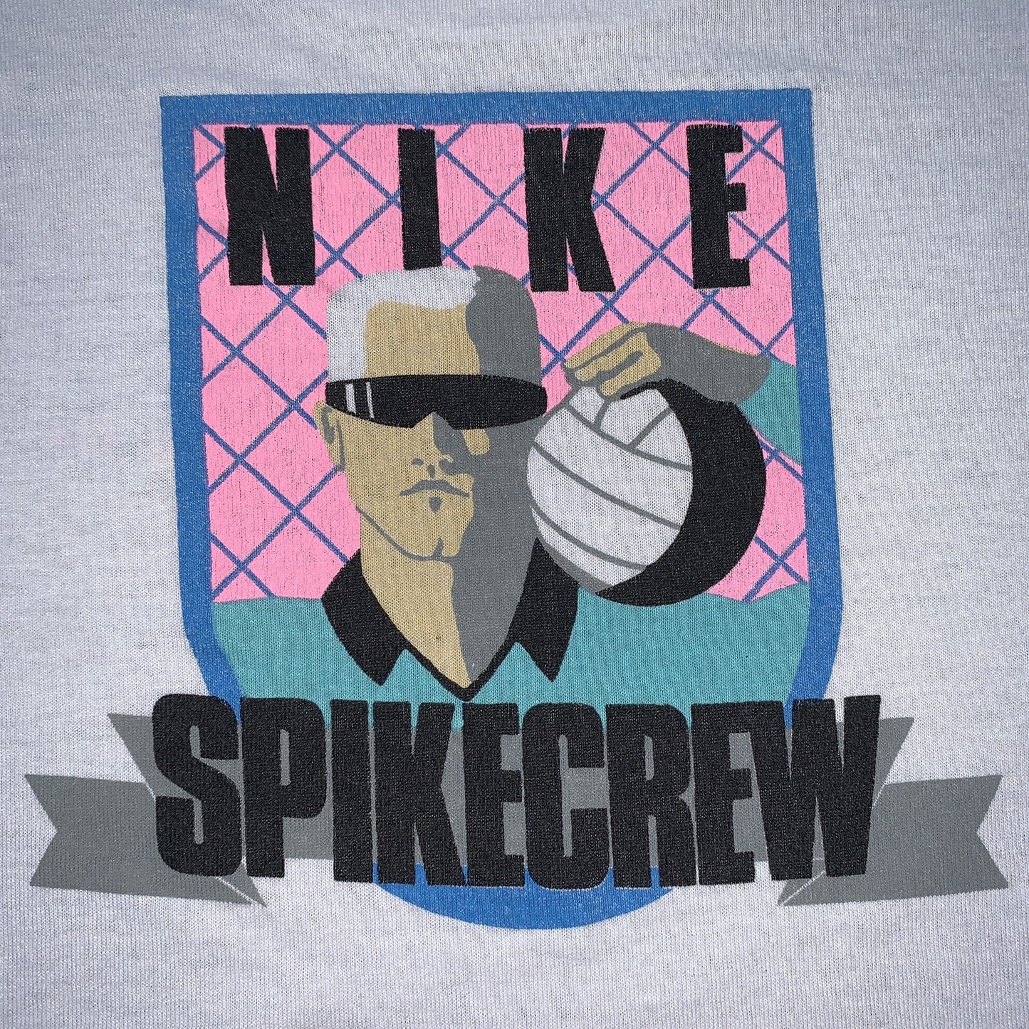 Spikecrew Volleyball Vintage Nike T Shirt USA Rare Single Stitch 90s Sports aj1