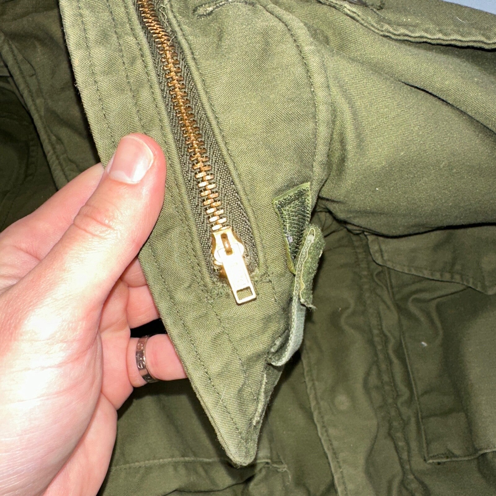 VTG US ARMY M-65 Field Jacket Coat Cold Weather Mans OG-107 Vietnam 70s 1970s