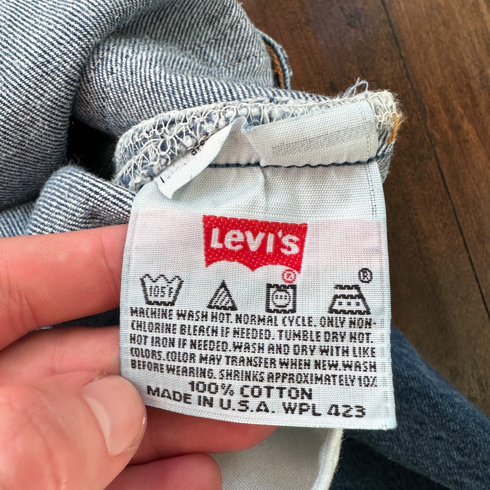 VTG Levis 501 XX Button Fly 90s USA Jeans Denim Straight Capri 34x30 Act 31x25