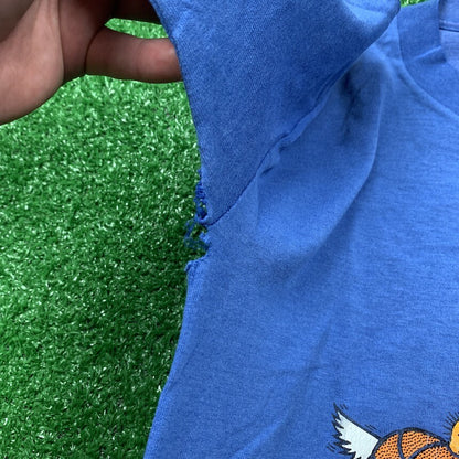 Vintage Nike T Shirt Mens Small Fowl Shot Owl Cartoon Basketball Jordan 90s