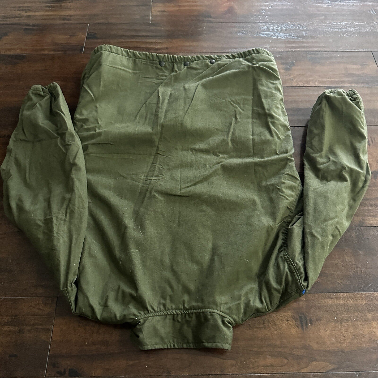 US MILITARY Small JACKET COAT SUIT CHEMICAL PROTECTIVE ARMY GREEN 70s Vtg WWII