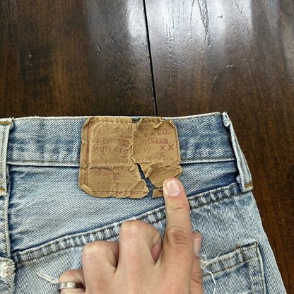 Levis Vintage 80s Redline Selvedge USA 501 XX Jeans 66 70s Light 30x36 Act 27x30