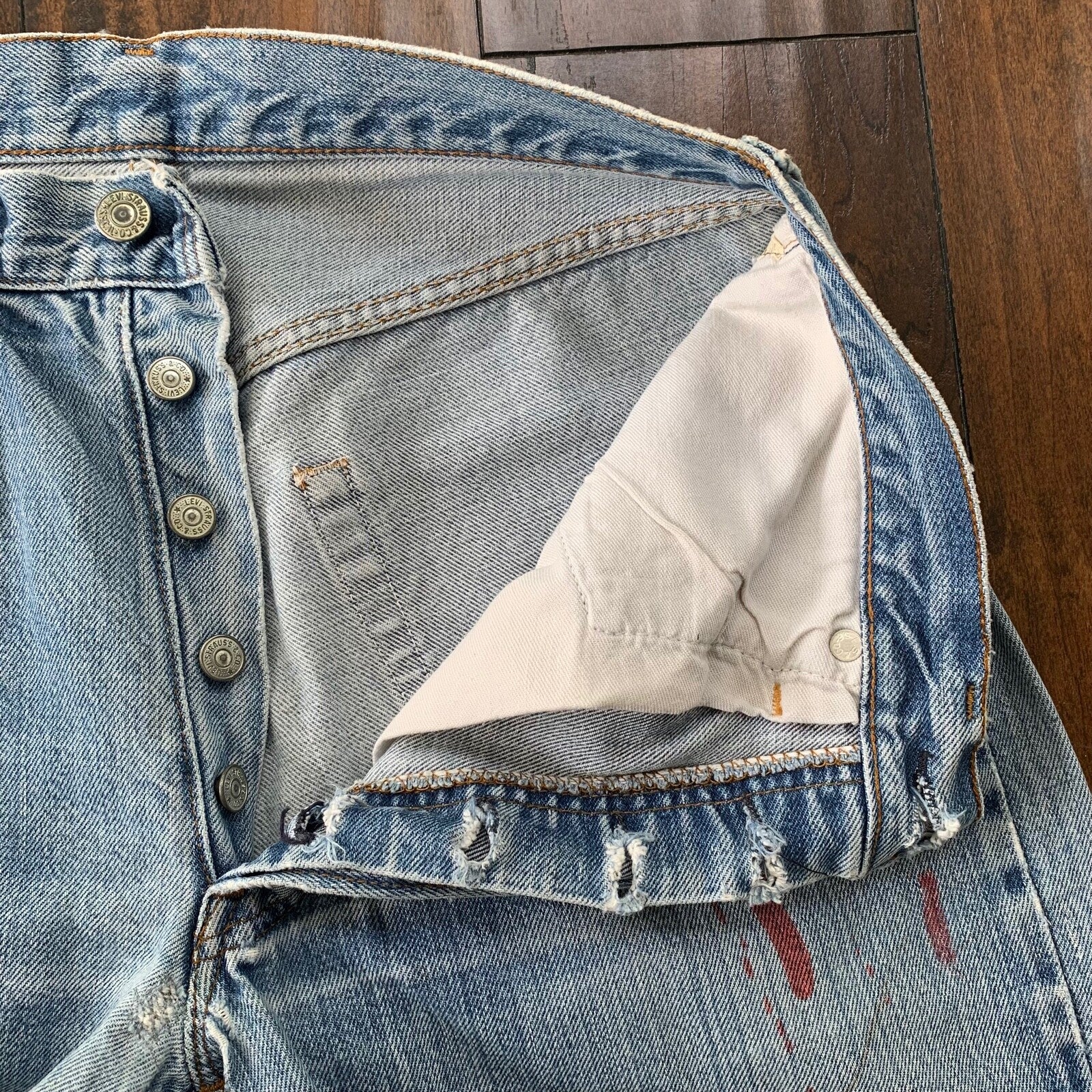 Levis Vintage 80s Redline Selvedge USA 501 XX Jeans 66 70s Act 30x27