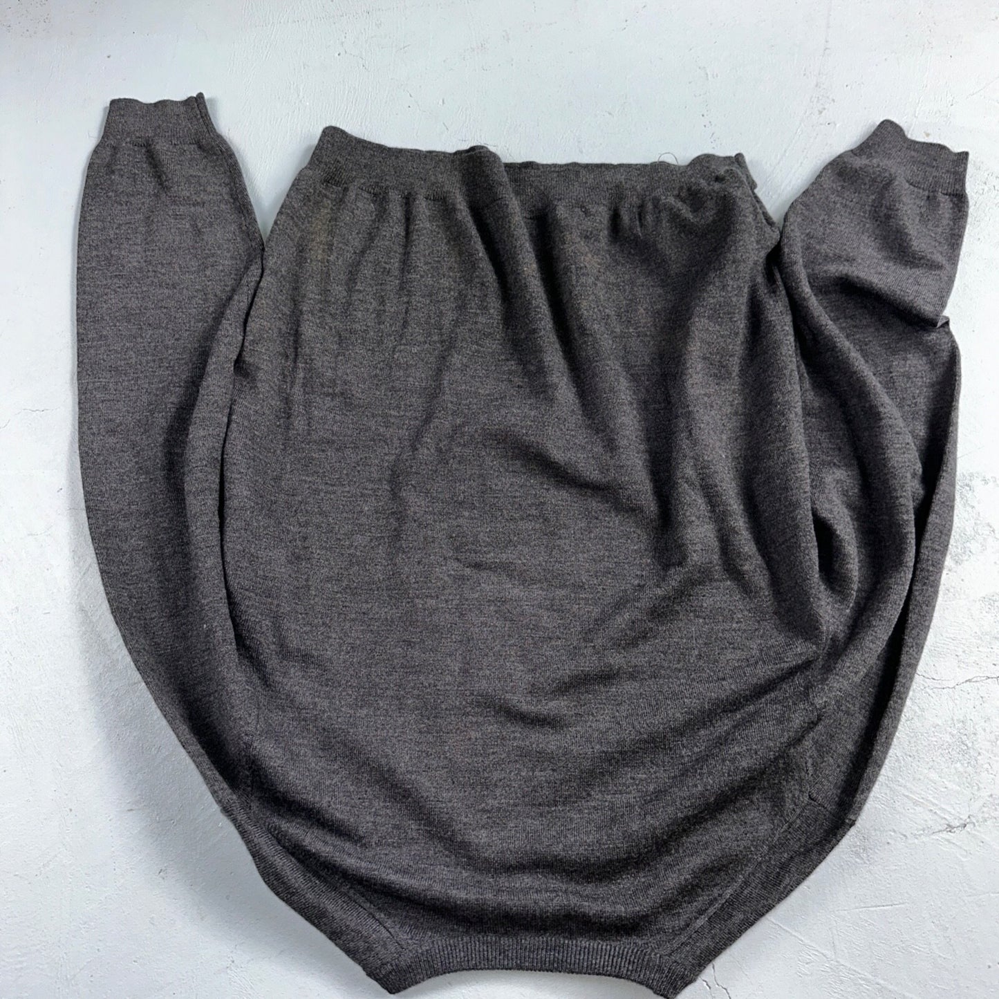 346 Brooks Brothers Mens XL Fine Italian Merino Wool Gray Sweater Tags