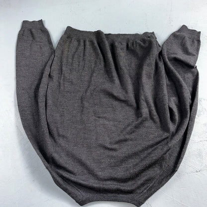 346 Brooks Brothers Mens XL Fine Italian Merino Wool Gray Sweater Tags