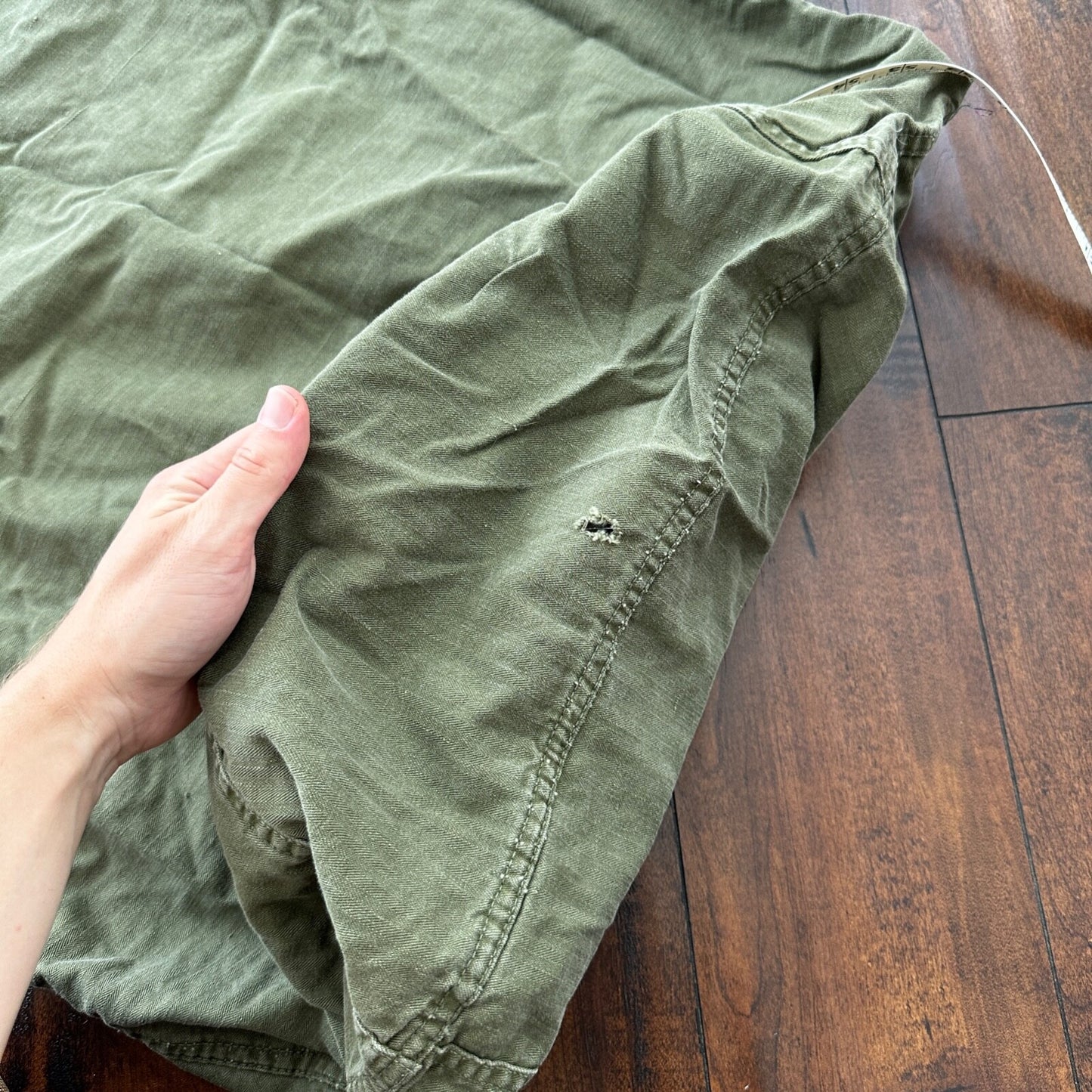 VTG WWII Canvas Garment Laundry Bag HBT Military Denim 1940s 40s 50s Stencil