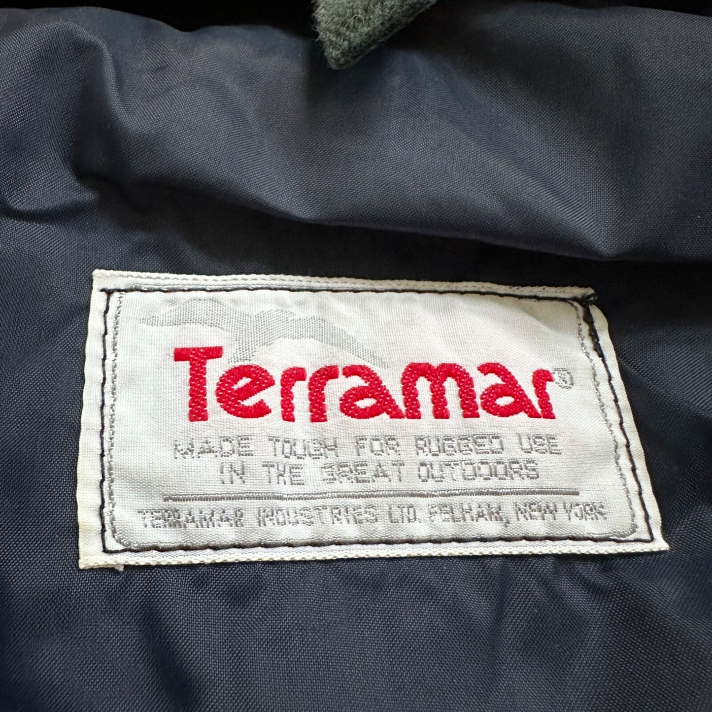 VTG Terrramar 1990s Diamond Jacket Mens Yellow XL Parka Rain Workwear