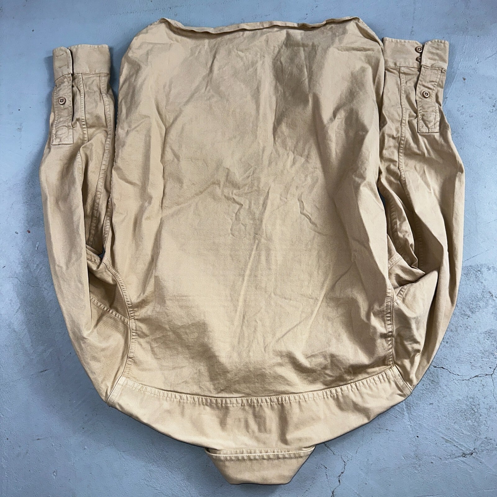 J Peterman Shirt Mens M Khaki Officer & Gentleman Field Shirt Safari Outdoor VTG