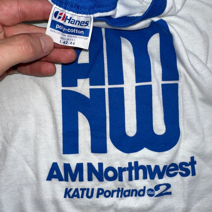 Hanes 80s Portland Oregon Radio AM NW VTG T Shirt Northwest Katu ABC Rare Ringer