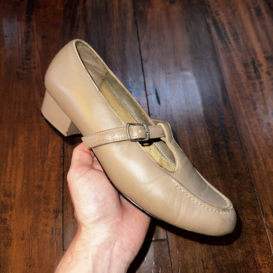 Dr Scholls Dress Sandals Women’s Size 8 Heels Brown Tan Print Elegant Classy