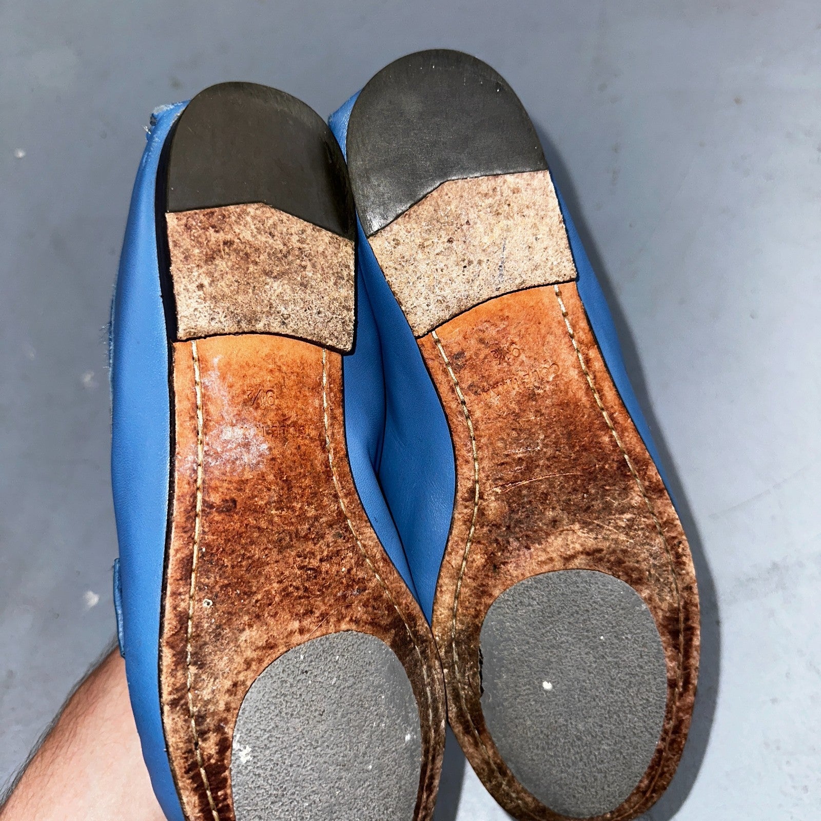 Cole Haan Women's Leather Tassel Loafers Size 9.5 B Blue Baby Cute Summer