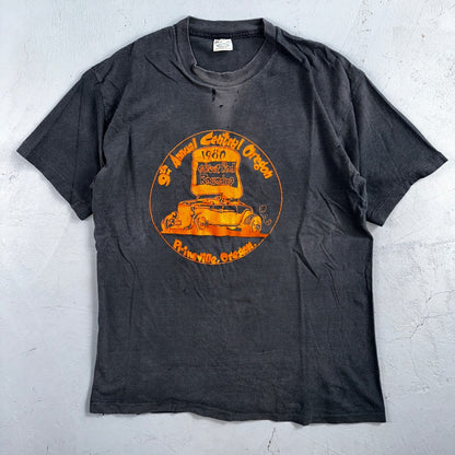 Street Rod Faded Thrashed VTG T Shirt Central Oregon Prineville Cars Racing 80s