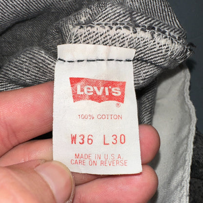 Levis 501 Vintage 80s USA XX Straight Leg Jeans Gray Acid Wash 36x30 Act 34x29
