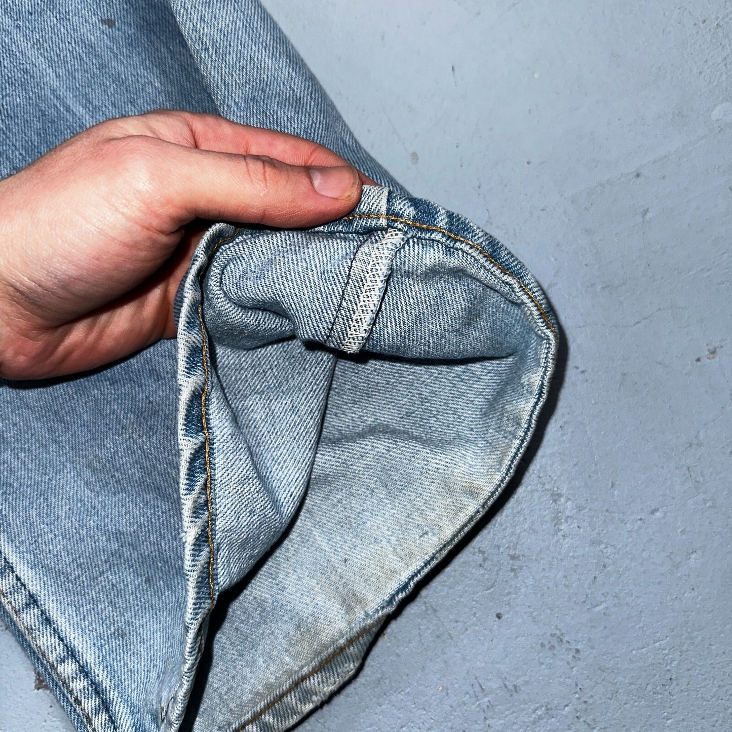 Levis 517 Vintage 80s USA Orange Tab Bootcut Flare Blue Jeans Talon Act 36x30