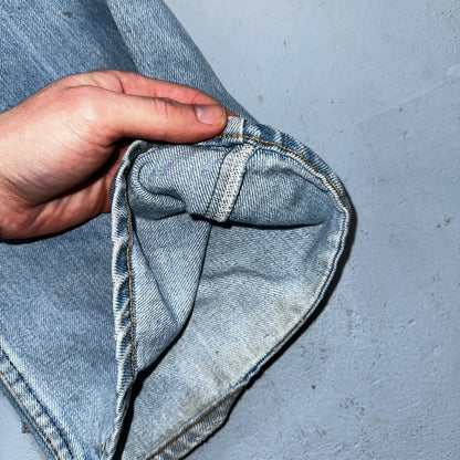 Levis 517 Vintage 80s USA Orange Tab Bootcut Flare Blue Jeans Talon Act 36x30