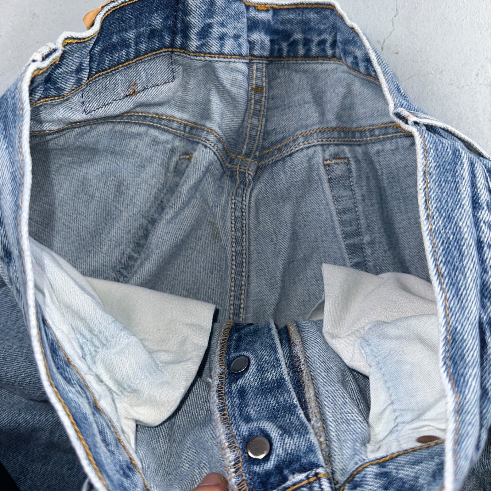 Levis 501 Vintage 90s USA XX Straight Leg Jeans Blue Light Wash 35x34 Act 31x30