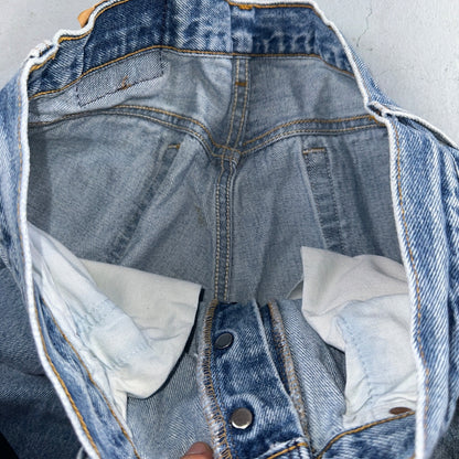 Levis 501 Vintage 90s USA XX Straight Leg Jeans Blue Light Wash 35x34 Act 31x30