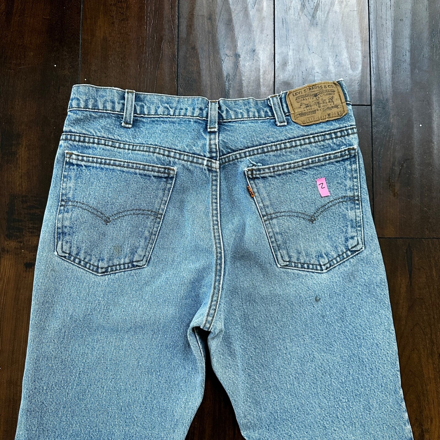 Levis 517 Vintage 80s USA Orange Tab Bootcut Flare Blue Jeans 34x31 Act 32x29