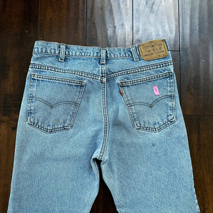 Levis 517 Vintage 80s USA Orange Tab Bootcut Flare Blue Jeans 34x31 Act 32x29