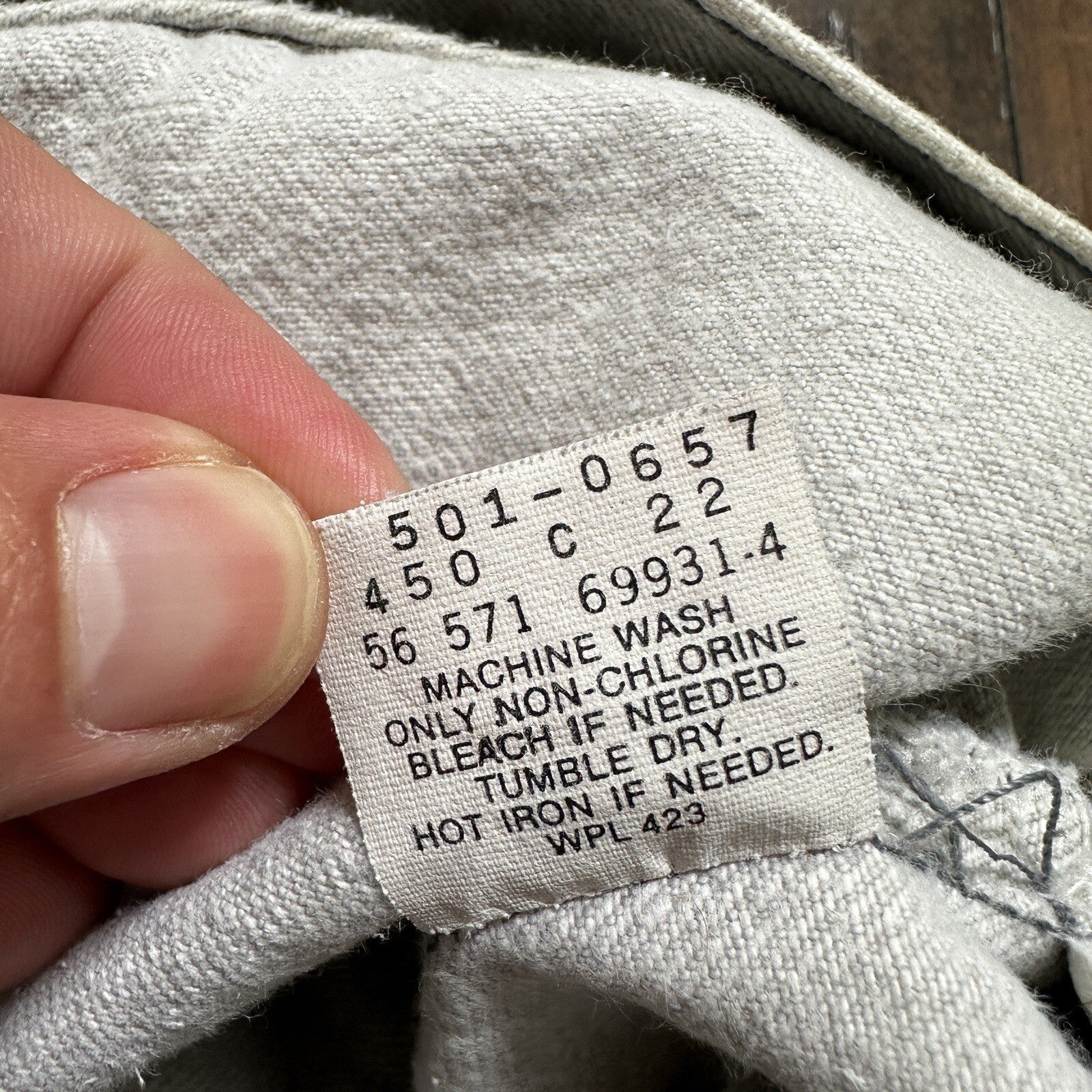 VTG 90s Levis 501 Button Fly 34x32 USA Tag Jeans Grey Wash XX Act 31x31