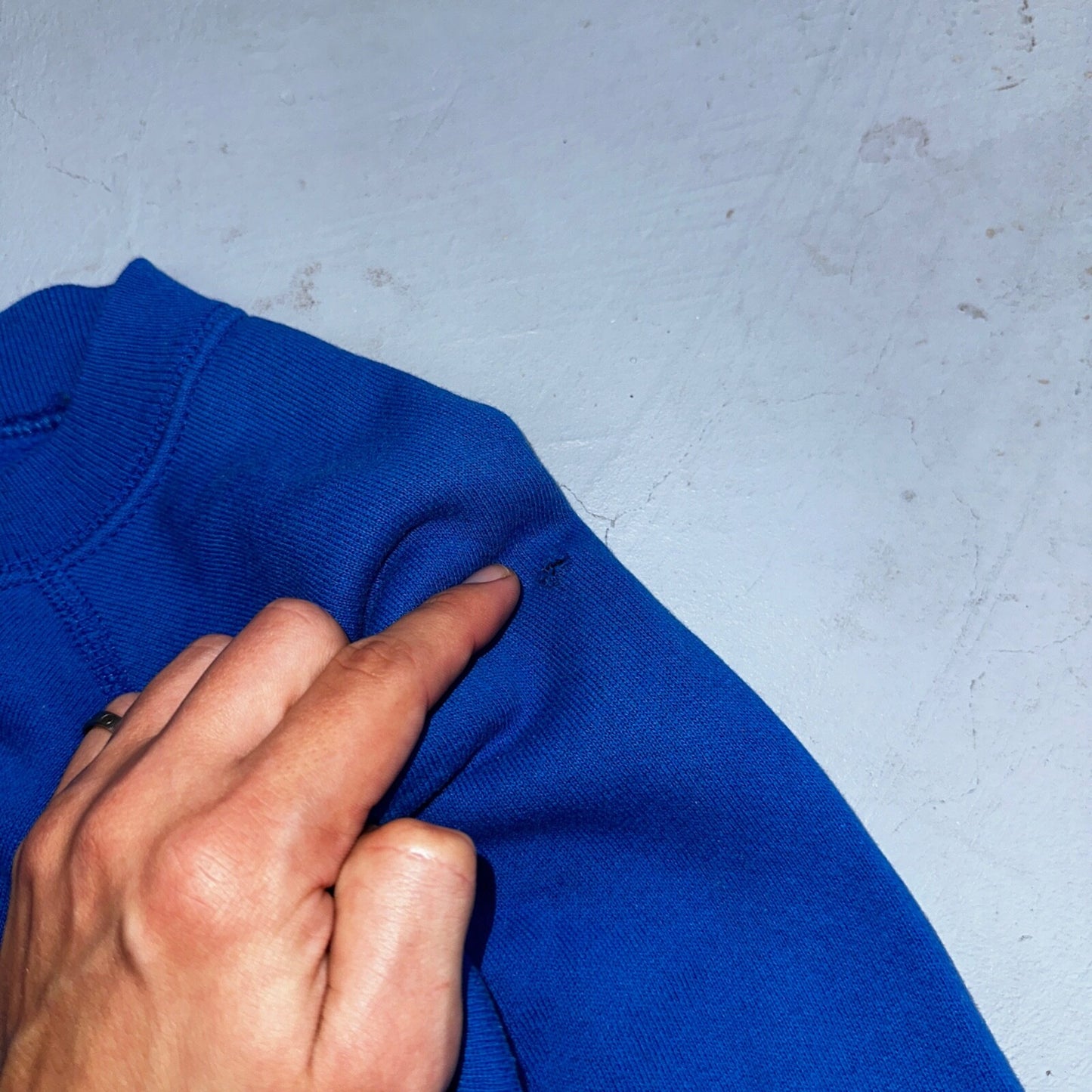 1990s VTG Hanes Sport Blank Sweatshirt XL Blue Made In USA Crewneck Basic