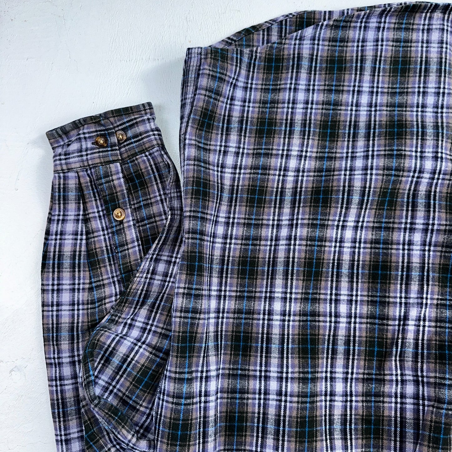 Carhartt Hubbard Plaid Flannel Button Down Work Shirt 100122 M Blue