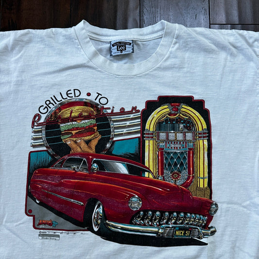 LLee Burger VTG T Shirt Classic Antique Sports Cars America USA Nascar Driving