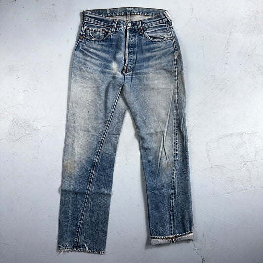 Levis 501 Vintage 80s Redline Selvedge USA XX Jeans Light Wash 1980s Act 28x32