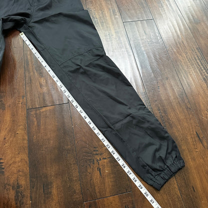 Nike VTG 90s Grey Tag Windpants Track Pants Ankle Zip Unlined Black S 1990s