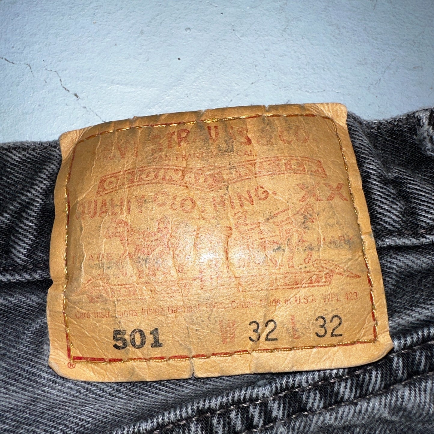 Levis 501 Vintage 90s USA XX Straight Leg Jeans Black Med Wash 32x32 Act 30x30