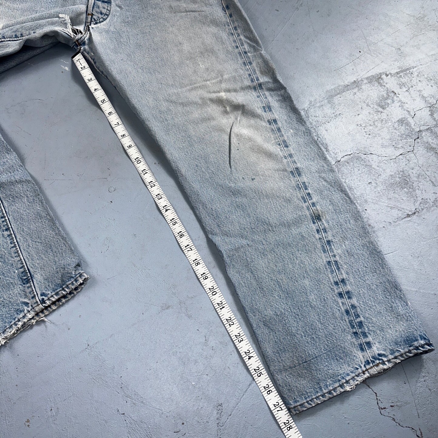 Levis 501 Vintage 80s Redline Selvedge USA XX Jeans Light Wash 38x32 Act 34x27