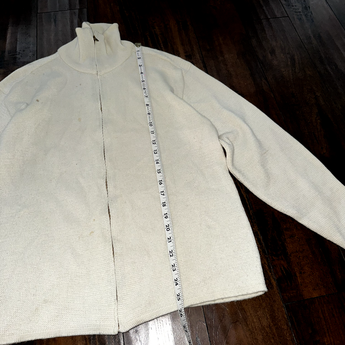 Portland Oregon Vintage Zip Up 1960s 1970s 60s Wool Poly Blend Talon Sweater