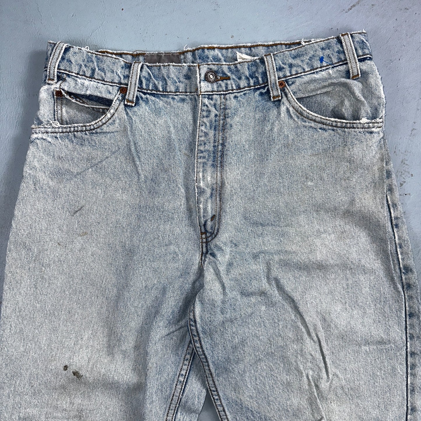 Levis 550 Vintage 90s USA Orange Tab Relaxed Blue Ligh Wash Jeans 36x32 Ac 33x30