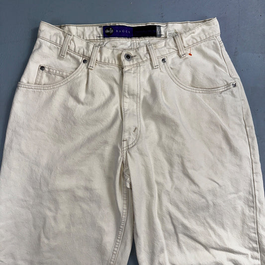 Levis SilverTab Vintage USA 90s Baggy Denim Jeans White Silver 34x30 Act 32x29