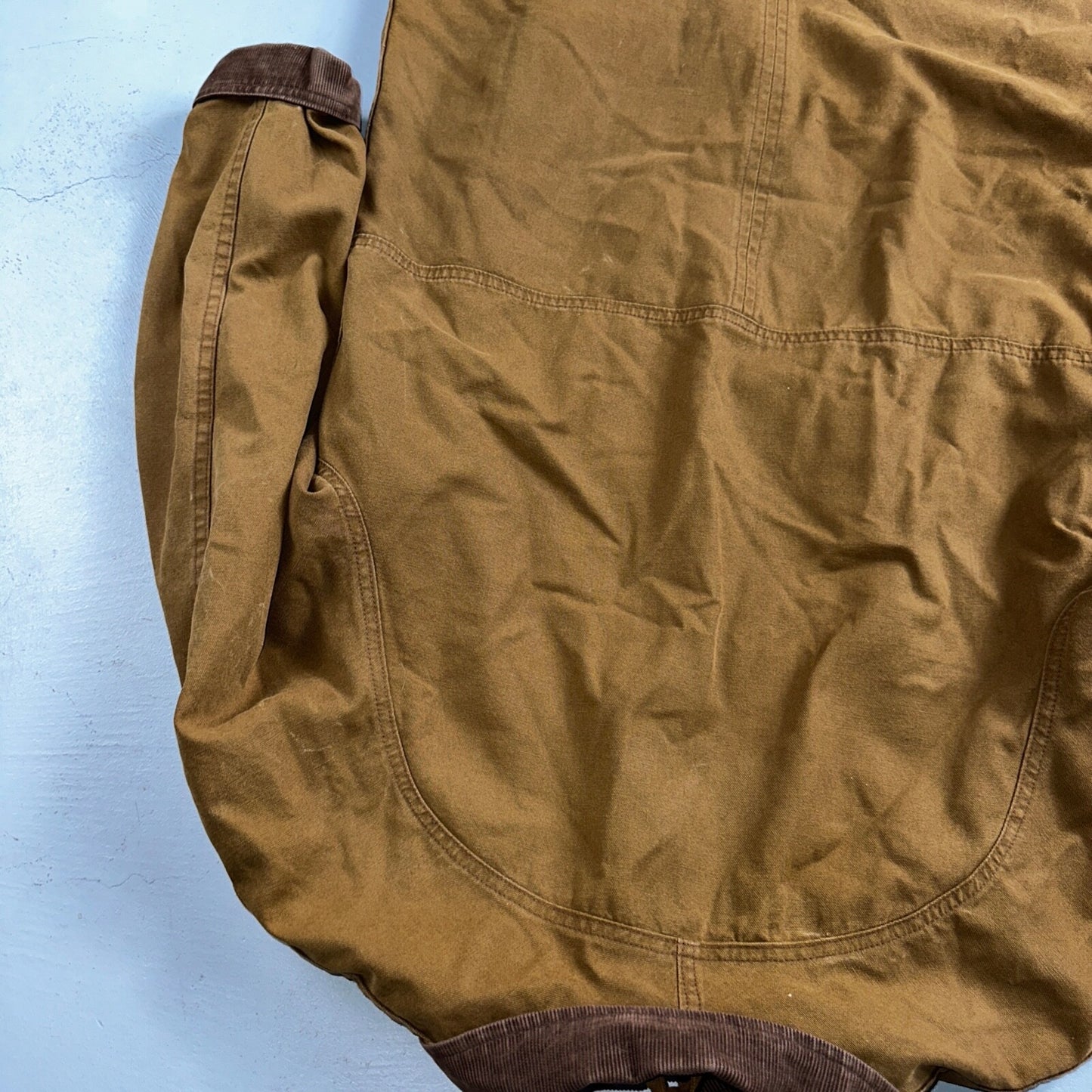 Vintage LL Bean Aztec Fleece Lined Womens Canvas Long Button Duster Coat M