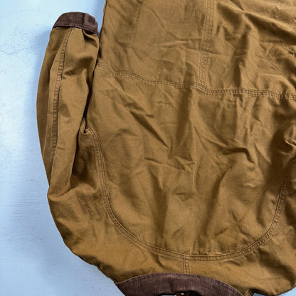 Vintage LL Bean Aztec Fleece Lined Womens Canvas Long Button Duster Coat M