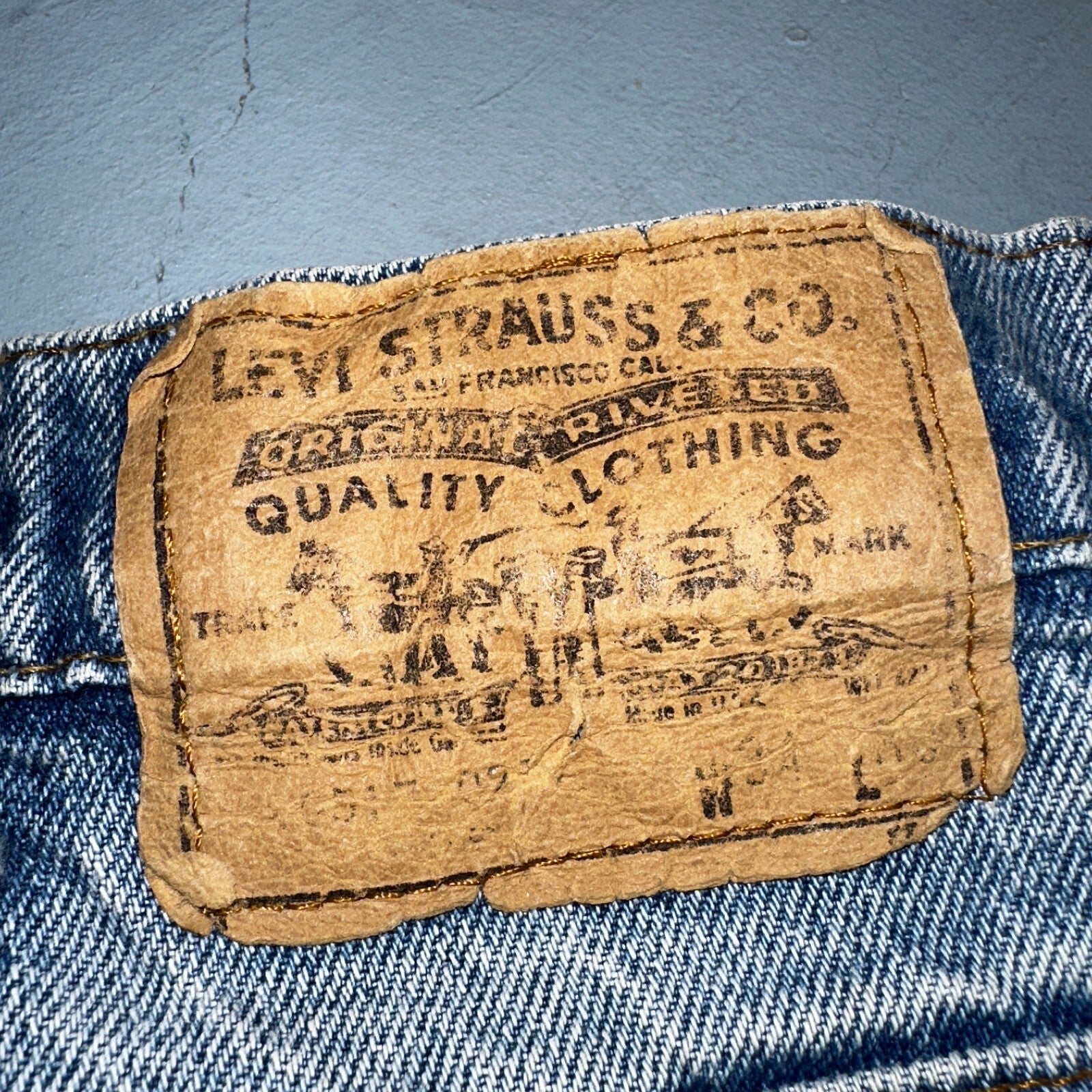 Levis 517 Vintage 80s USA Orange Tab Bootcut Flare Blue Worn Jeans Act 32x27