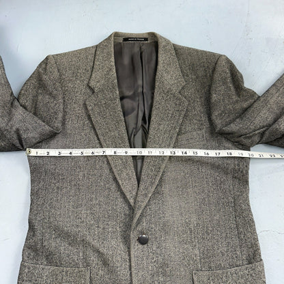 YSL Yves Saint Laurent Vintage Gray Tweed Jacket 38 Blazer Coat France Suit 80s