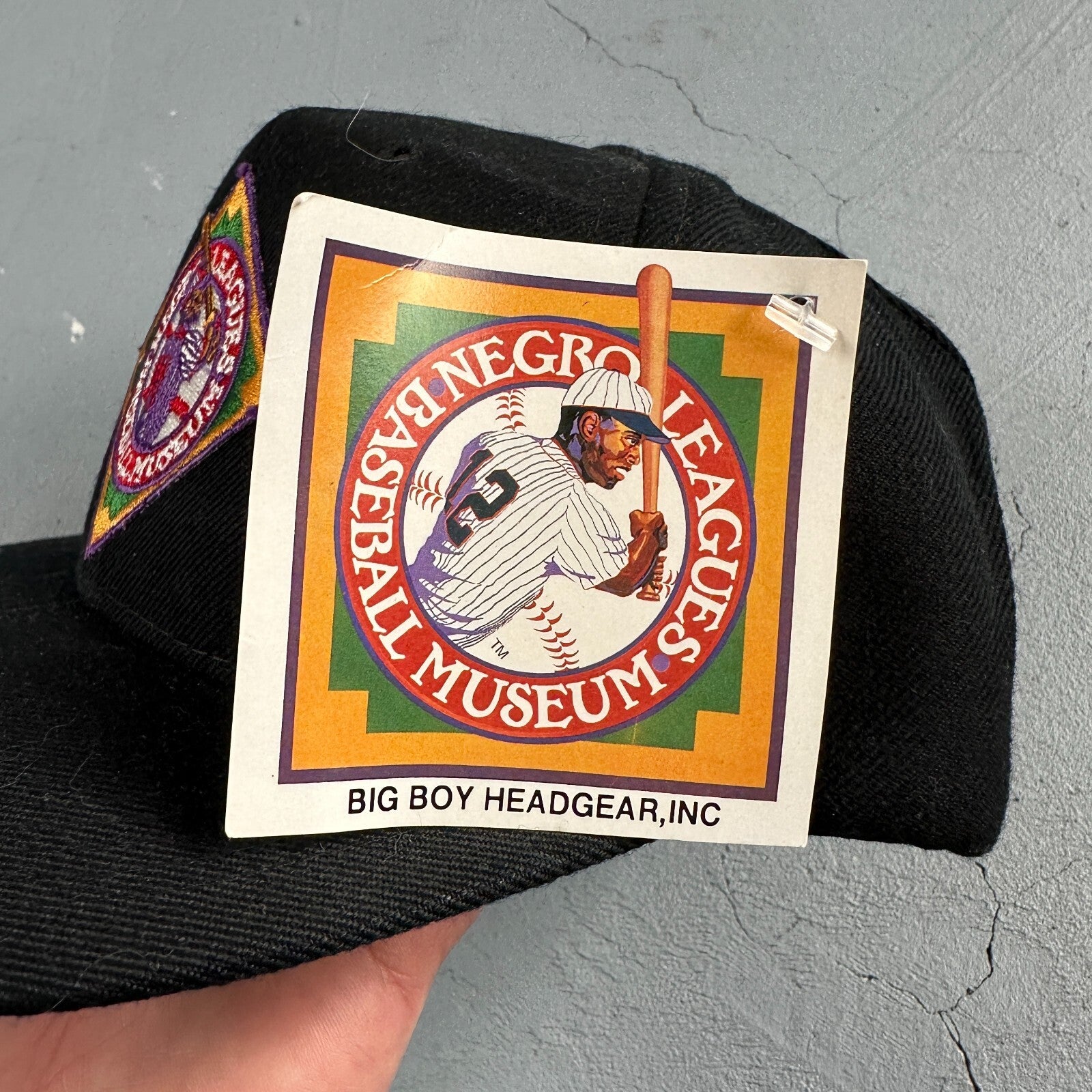 Vtg Big Boy Headgear Hat Kansas City KC Monarchs Strapback Negro League MLB Cap