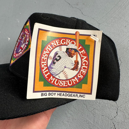 Vtg Big Boy Headgear Hat Kansas City KC Monarchs Strapback Negro League MLB Cap