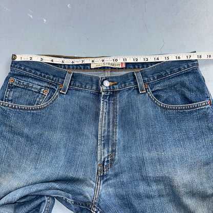 Levis 559 Relaxed Straight Fit Rugged Dark Blue VTG Y2K Denim Jeans Mens 36x32
