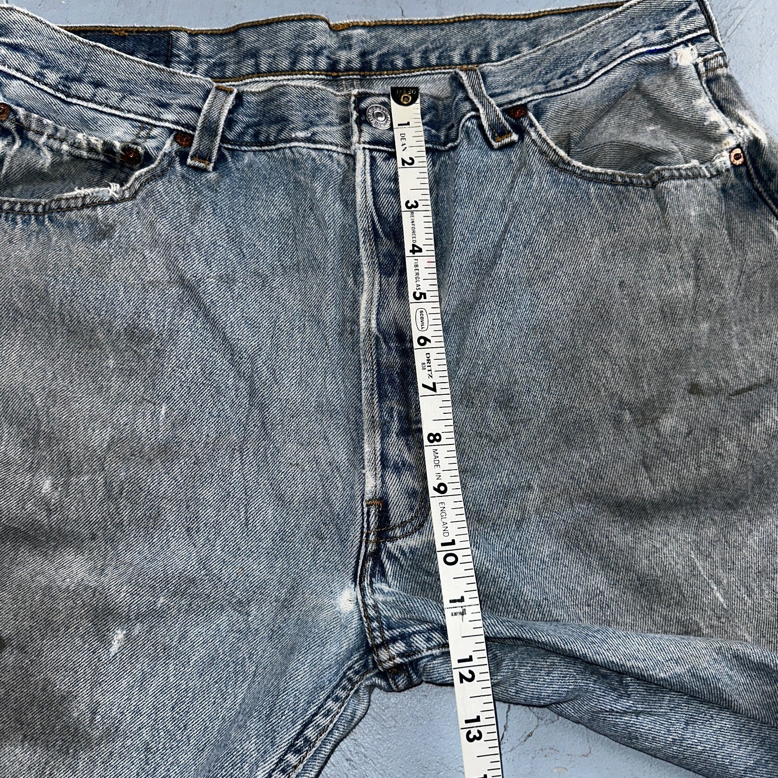 Levis 501 Vintage Y2K 90s XX Straight Leg Jeans Blue Light Wash 36x34 Act 33x32