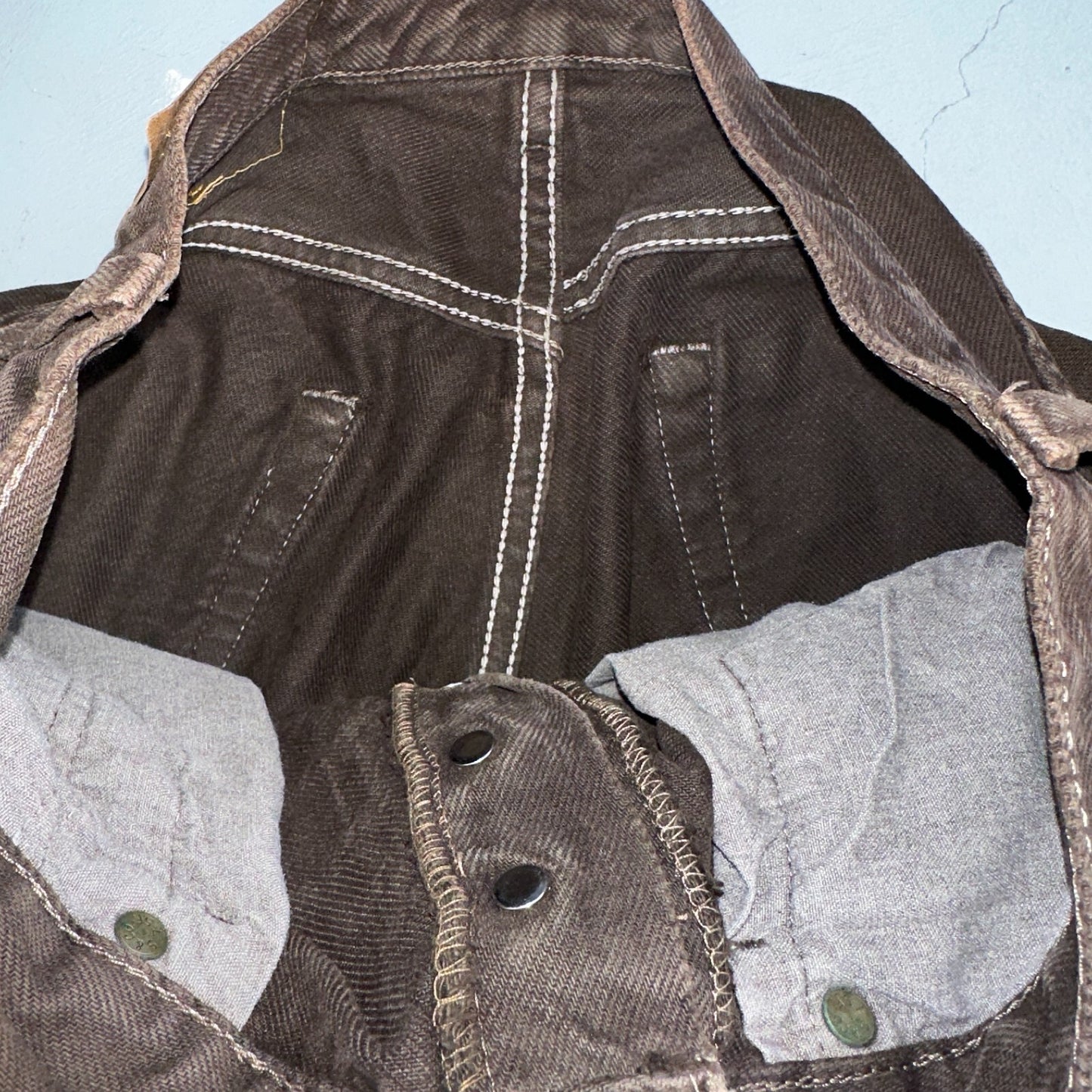 Levis 501 Vintage 90s USA XX Straight Leg Jeans Brown Dark Wash 29x32 Act 29x31