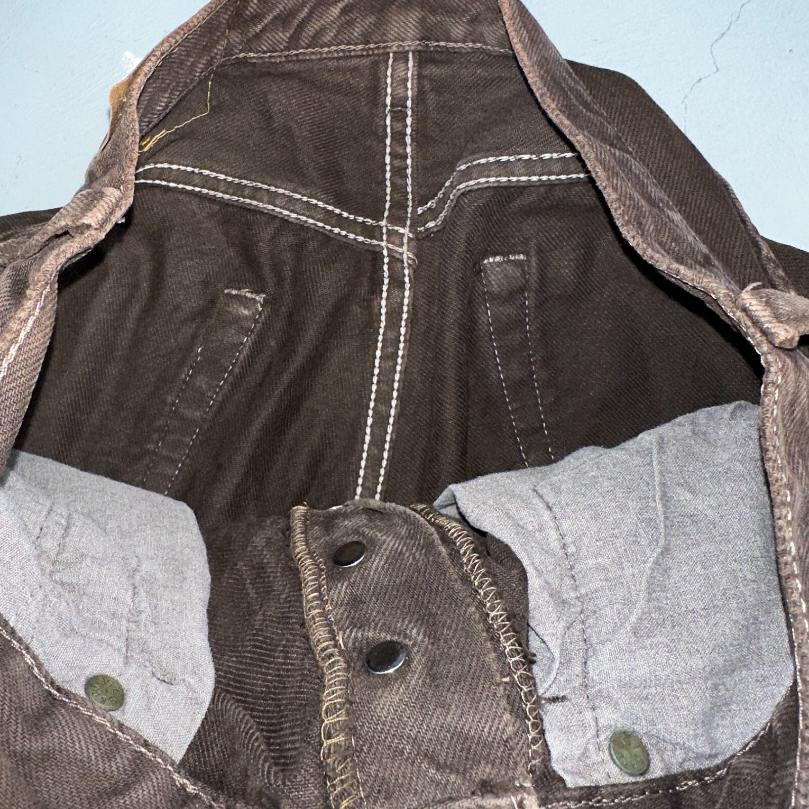 Levis 501 Vintage 90s USA XX Straight Leg Jeans Brown Dark Wash 29x32 Act 29x31