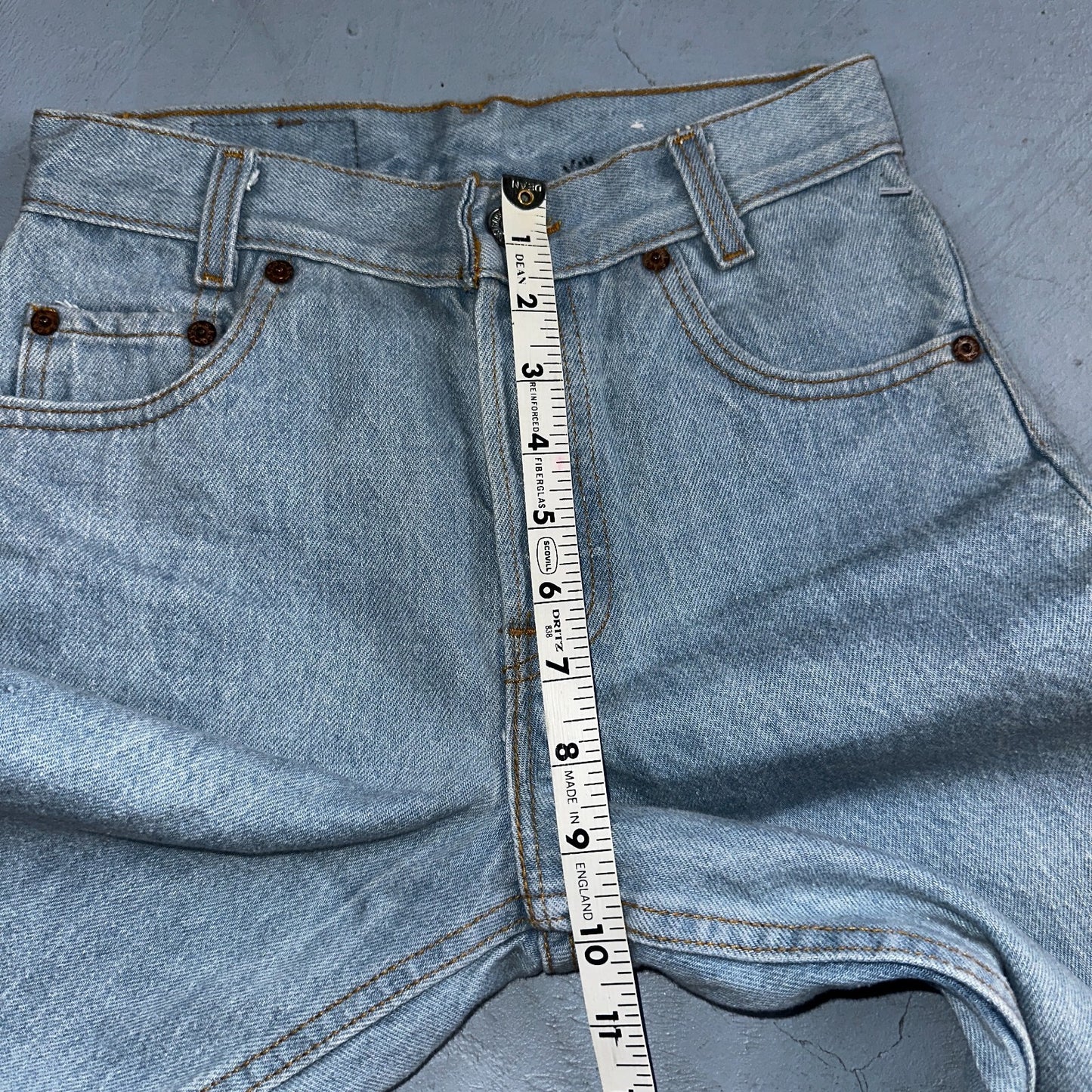 Levis 701 Vintage 90s USA XX Straight Leg Jeans Blue Light Wash 501 Rare 25x32