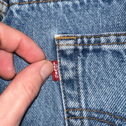 Levis 501 Vintage Y2K XX Straight Leg Jeans 90s Blue Light Wash 34x36 Act 32x34