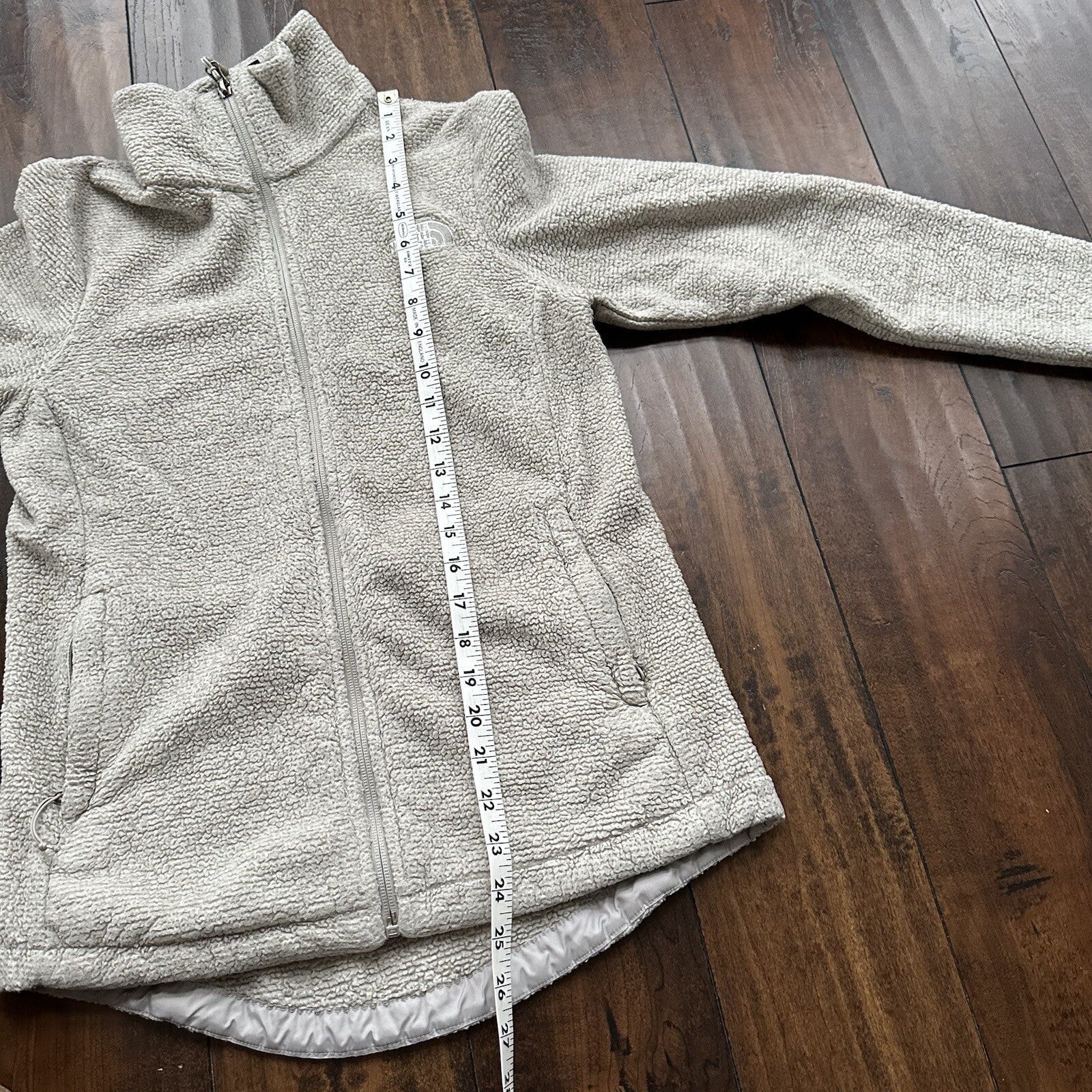 The North Face Fleece Jacket Womens Med Full Zip Sweatshirt Soft Oatmeal Sherpa